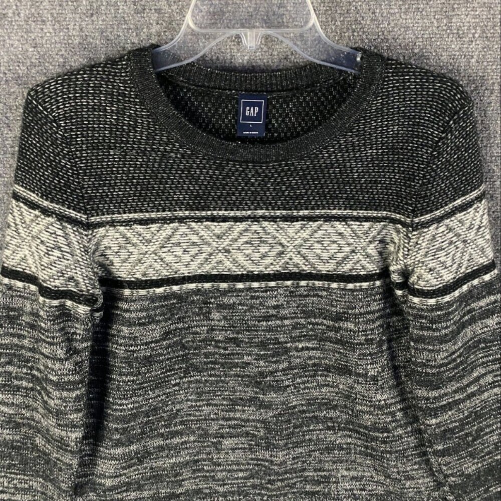 Gap Sweater Women's Large Knit Gray Pullover Acrylic Wool Blend Adults L - Picture 7 of 9
